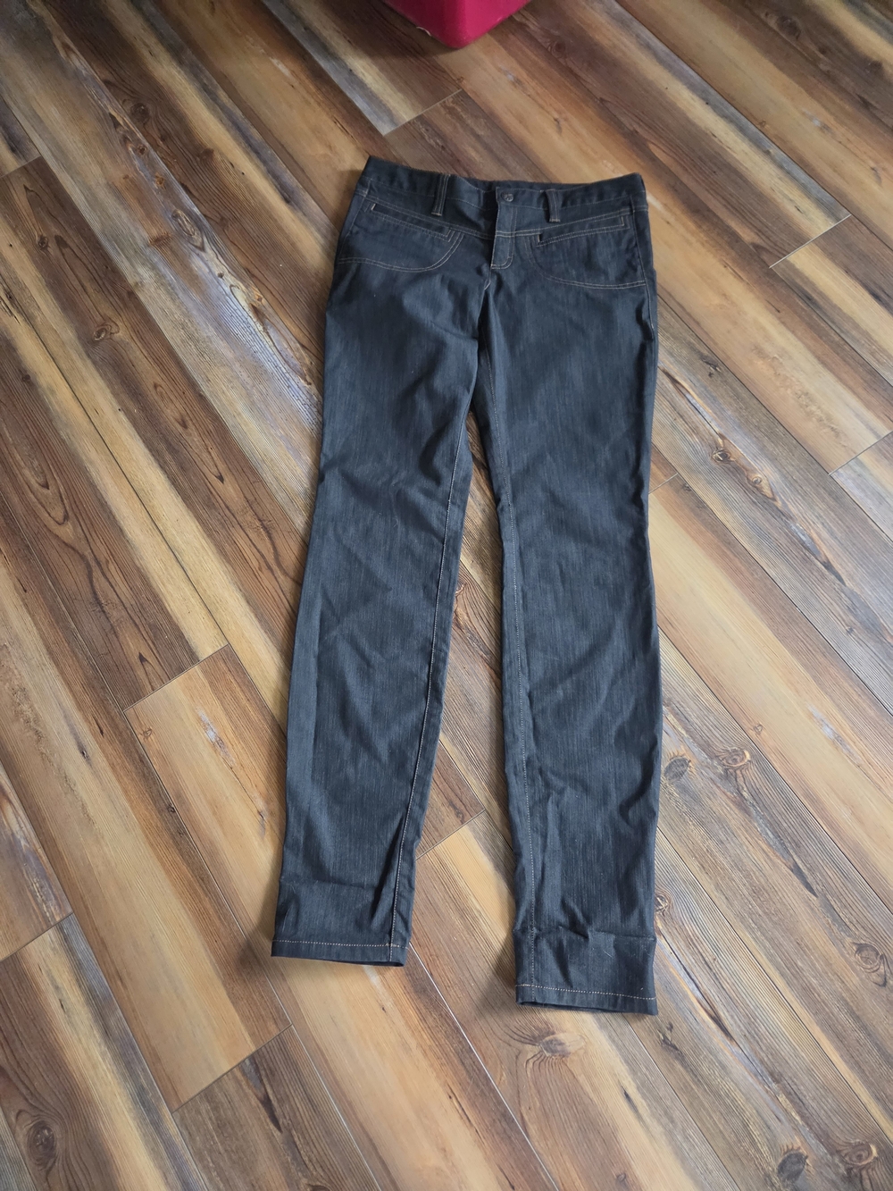 Athleta Straight-Leg Pants in Dark Charcoal